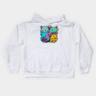 Wombie Zombats - Colorful And Playful Graphic Kids Hoodie